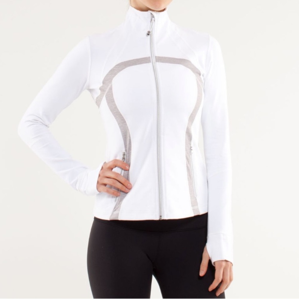 Lululemon White Grey Silver Define Jacket Size 8 - image 1